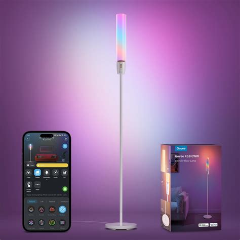 Govee RGBIC Cylinder Floor Lamp, LED Corner Floor Lamp with Wi-Fi App ...