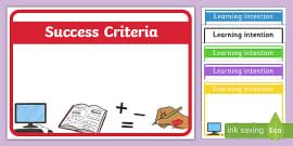 👉 Learning Objective and Success Criteria Label - Twinkl