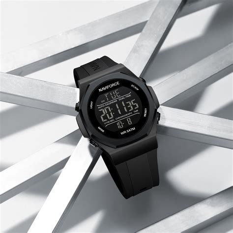 NF7117 Black Silicon Strap Digital Watch – Alix Store