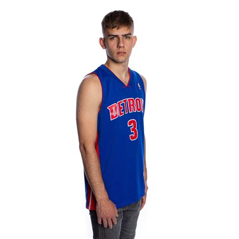 Koszulka Mitchell & Ness Detroit Pistons #3 Ben Wallace niebieska ...