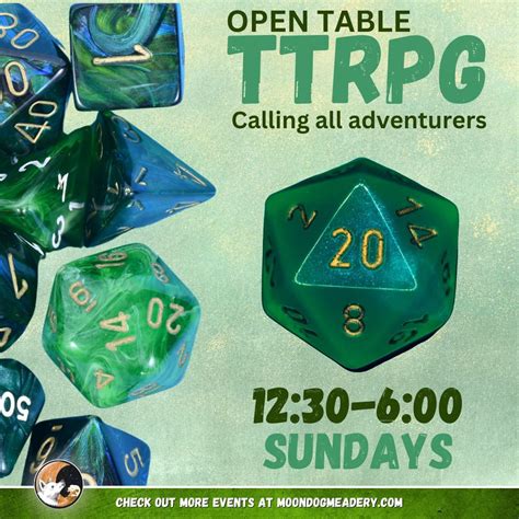 Sunday TTRPG Open Use Tables, 1104 Broad St Suite C, Durham, NC, United ...