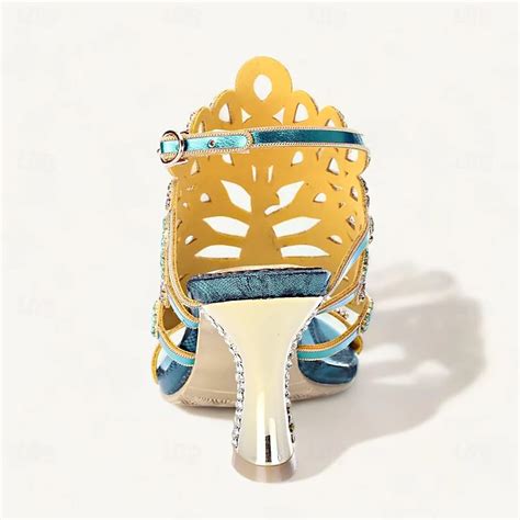 Women's Heels Sandals Dress Shoes Sparkling Shoes Wedding Party Peacock ...