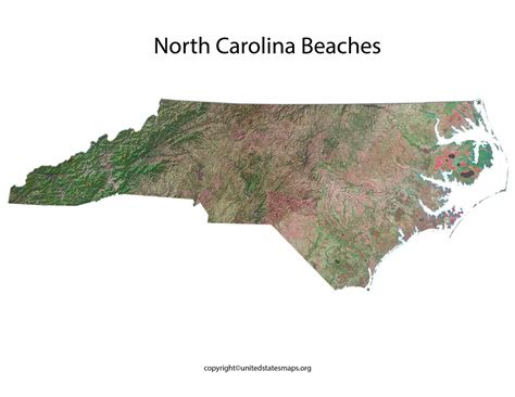 North Carolina Beaches Map | Map of North Carolina Beaches