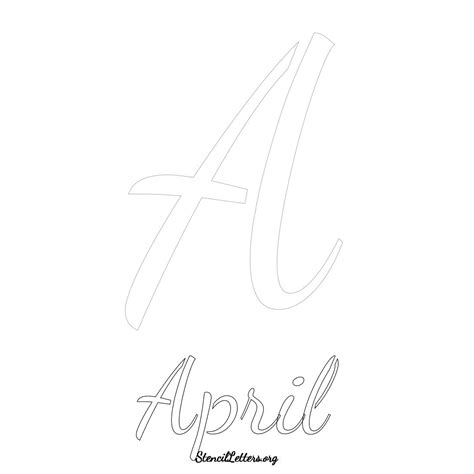 April Free Printable Name Stencils with 6 Unique Typography Styles and ...