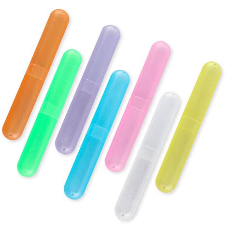 Travel Toothbrush Case,Portable Plastic Toothbrush Box Mixed Color ...