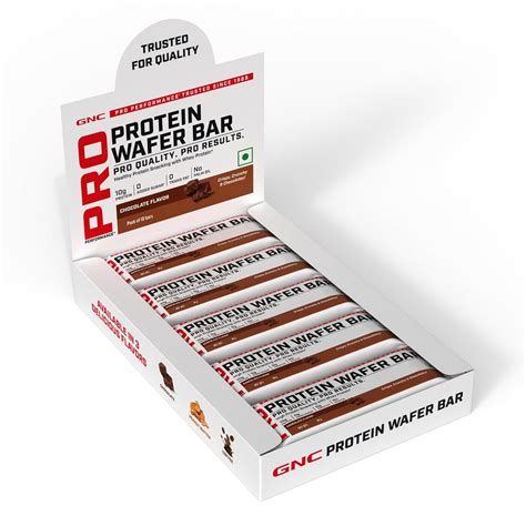 Buy GNC Protein Wafer Bar | 10g Pure Whey Protein Snack | 0 Sugar & 0 ...