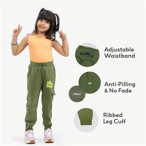 Olive Green Joggers for Kids – Soft & Stylish | SuperBottoms - SuperBottoms