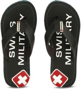 SWISS MILITARY Men Maharaj Flip Flops - Buy Black/Aqua Color SWISS ...