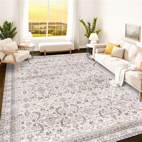 Amazon.com: Istana Rugs 9x12 - Beige Grey/Light Cream Area Rug ...