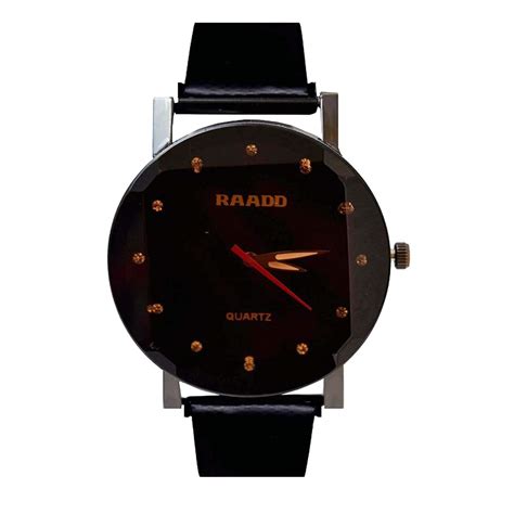 VITREND Analogue Watch Round dial Radd Watch for Men and Women (Black ...