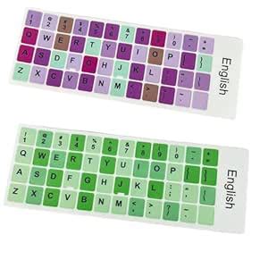 2PCS Laptop Keyboard Stickers, Keyboard Stickers for Laptop, Colorful ...