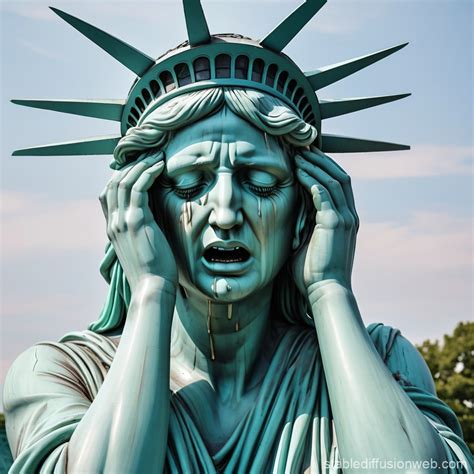 statue crying lady liberty Prompts | Stable Diffusion Online