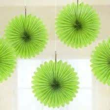 Party Land Madcaps Paper Fan Decoration - Green (Set of 3) 12" : Amazon ...