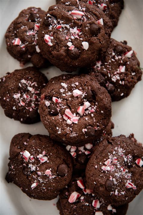 Chewy Double Chocolate Peppermint Cookies Recipe