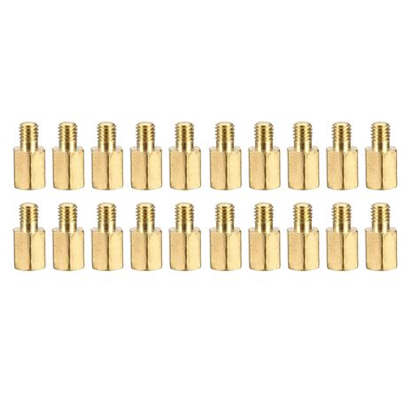 YOKIVE 20 Pcs M3 Standoff Screws, Brass Hex PCB Standoffs, Keep Height ...