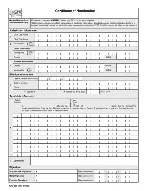 GAB-405 Cert Of Nomination - Government Accountability Board - Gab Wi ...