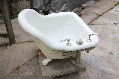 antique sitz bath tub | standard vtg deco victorian bathroom cast iron bathtub | #1927138065