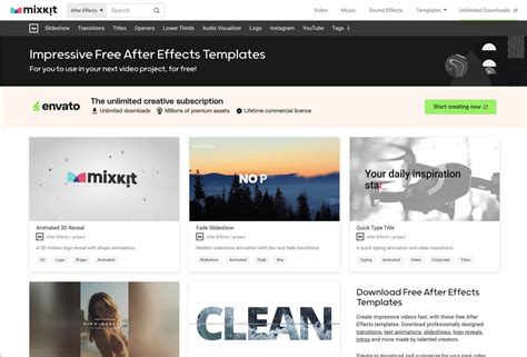 Top Websites for Free Editable After Effects Templates