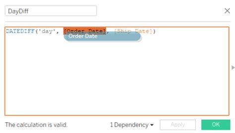 Image result for DateDiff Tableau