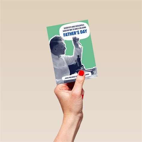 Personalised Father's Day Funny Vintage Photo Microscope Card – Hallmark