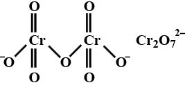 Identify the correct structure of dichromate ion.