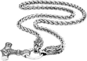 THE MEN THING Norse Viking Thor's Hammer, Stainless Steel Nordic ...