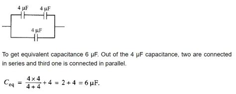 Three capacitors each of capacity 4 μF are to be connected in such a ...