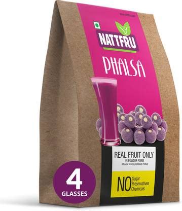 Nattfru Natural Phalsa Fruit Juice Powder - Real Fruit Only | No Sugar ...