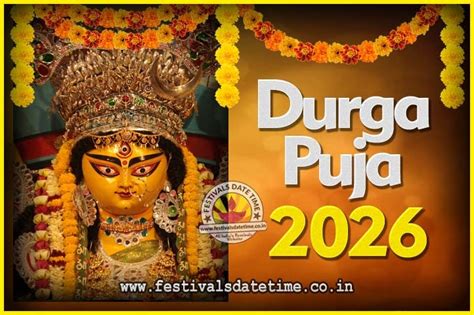 2026 Durga Puja Date and Time, 2026 Durga Puja Calendar - Festivals ...