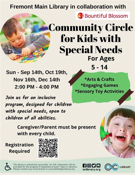 Community Circle for Kids with Special Needs @ Fremont Main Library ...