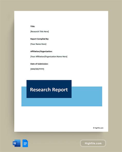 Image result for Research Report Paper Example