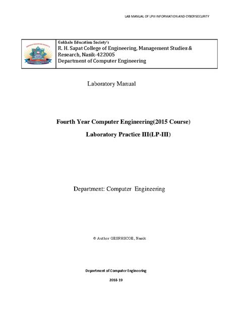 Lab Manual LP III Lab Manual LP III - Department of Computer ...