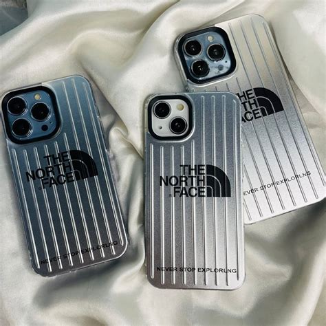 The grey color TNF branded plating case – Covers Emporium