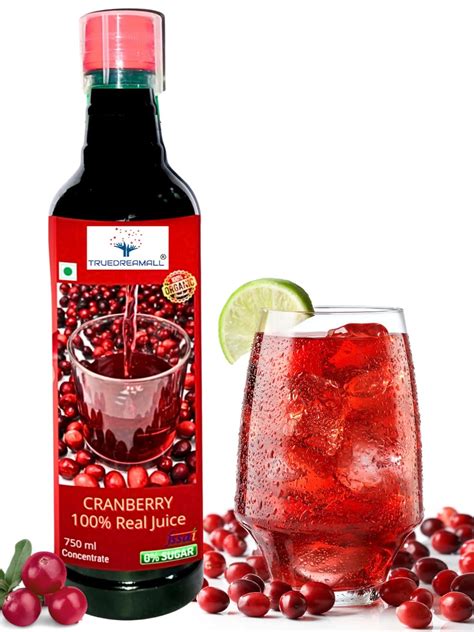 TRUEDREAMALL Cranberry Juice- Unsweetened, No Added Sugar, 100% Natural ...