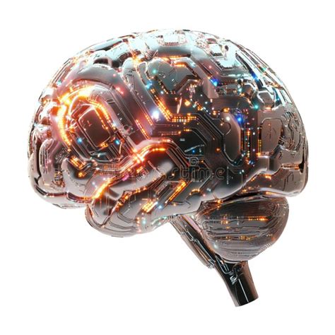 PNG Digital Brain on Transparent Background - Ai Generated Stock ...