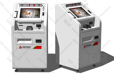 现代银行自助ATM取款机SU模型下载[ID:100877718]_建E网SU模型库
