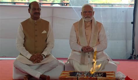 New Parliament inauguration: PM Modi begins puja, receives 'Sengol' for ...