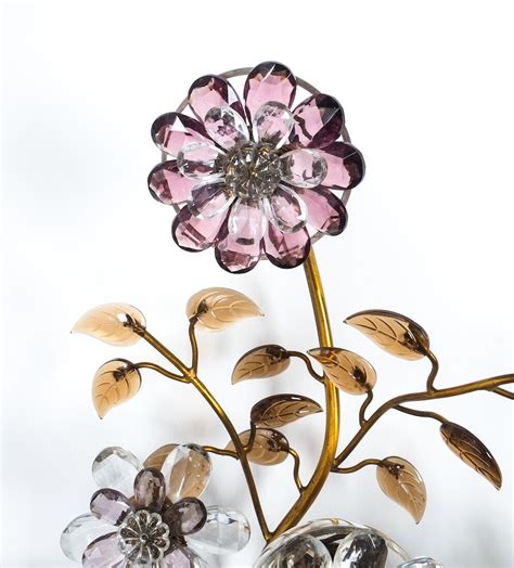 Lobmeyr Crystal Glass and Brass Sconces in the style of Lobmeyr ...