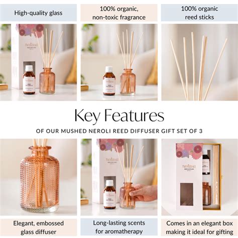Mushed Neroli Reed Diffuser Gift Set Of 3 Online - Premium Diffuser ...