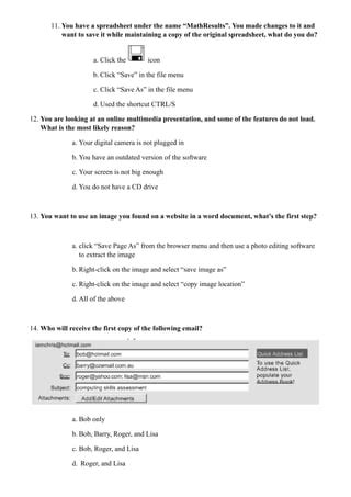 Computer Literacy Test PDF 的图像结果