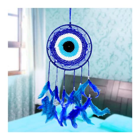 Reiki Crystal Products Evil Eye Dream Catcher Wall Hanging for Positive ...