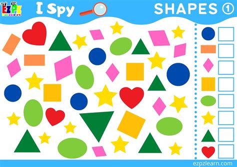Shapes Topic I Spy Game for kids Free PDF Download - Ezpzlearn.com