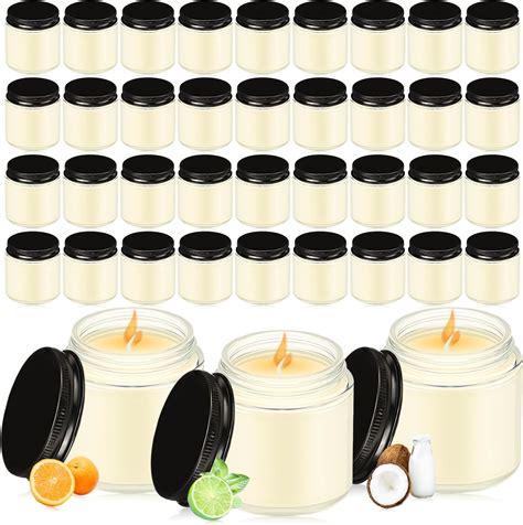 Amazon.com: MTLEE 36 Pcs Mini Mason Jar Candles 4 oz Small Scented Jar ...