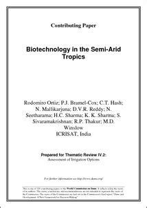 Potential for improving agricultural production through biotechnology ...