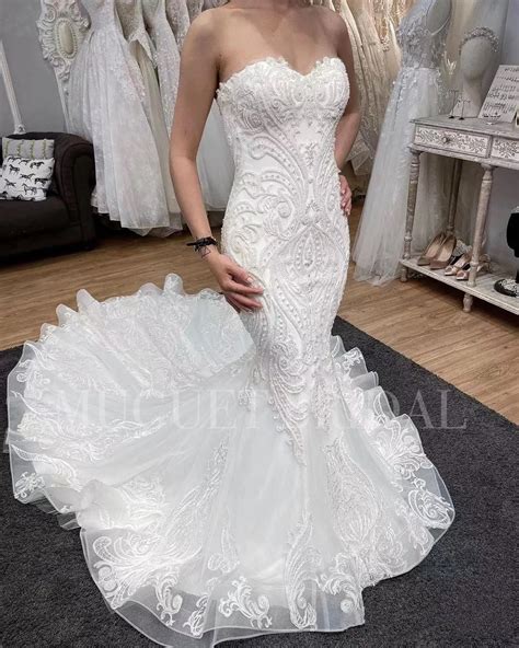 Strapless Beaded Wedding Dress