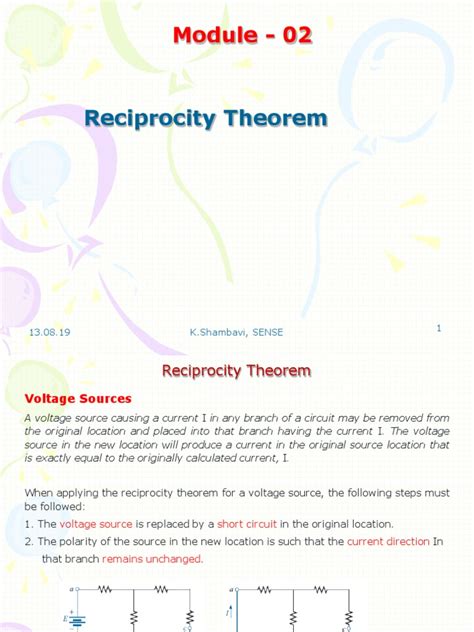 Image result for Reciprocity Theorem Explained