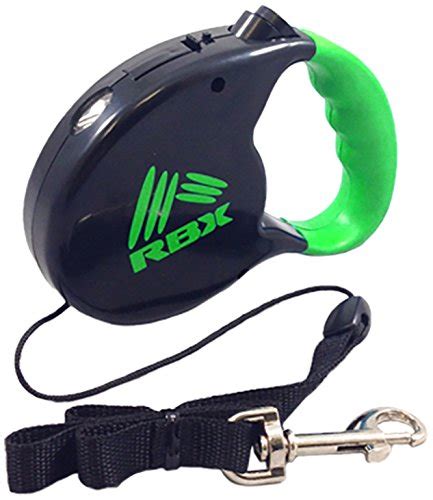 RBX Retractable Leash with Built in LED Light for Dogs, 10-Feet ...