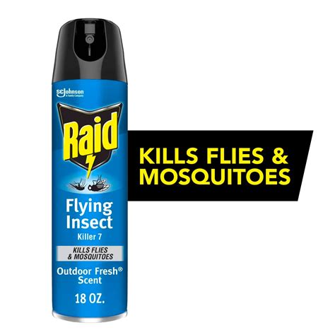Raid 7 Flying Insect Killer, Mosquito & Bug Spray, Indoor & Outdoor ...