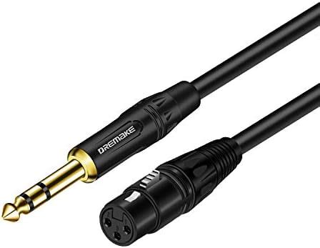 Balanced Cable 40 Foot TRS 6.35mm (1/4 Inch) Male to XLR Female Mic ...