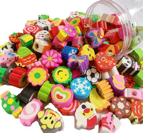 Snapklik.com : Pencil Top Erasers,50 Pack,Animal Cap Erasers,Pencil ...